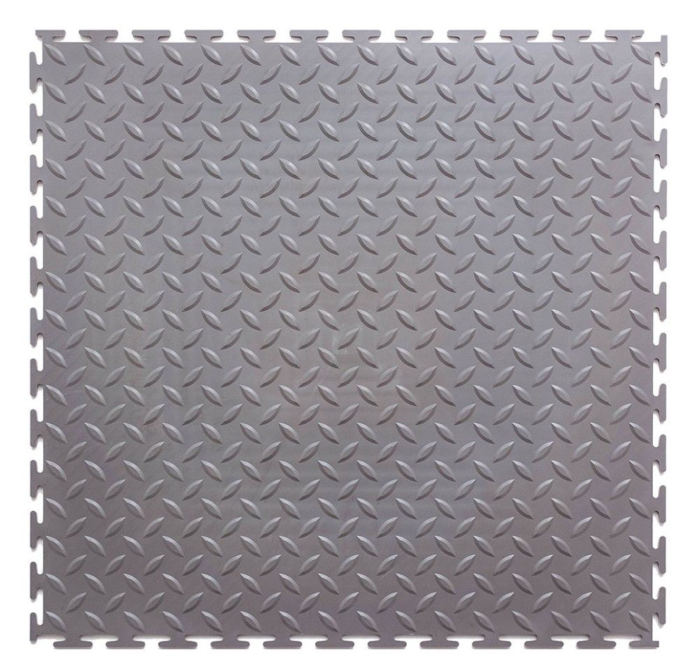 Плитка ПВХ Sold Grain, т-образный замок, 500x500 мм, тёмно-серая