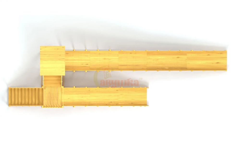 Зимняя заливная деревянная горка Савушка Зима Wood 9/2